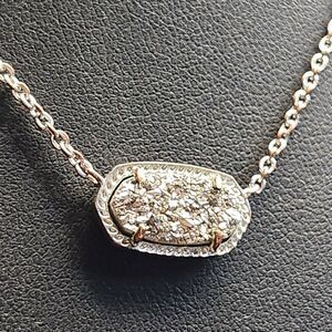 Kendra Scott Elisa Pendant Silver Necklace in Platinum Drusy #8